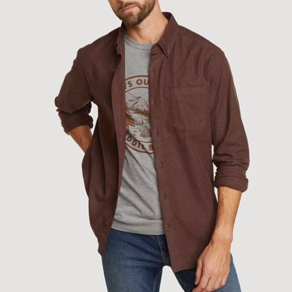 Eddie Bauer Men's | 2024 Eddie's Favorite Flannel Classic Fit Shirt TALL LARGE - Picture 2 of 15